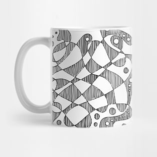 Abstract fluid line art Mug